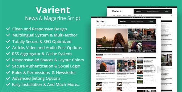 Varient v2.4.3 – 新闻和杂志脚本