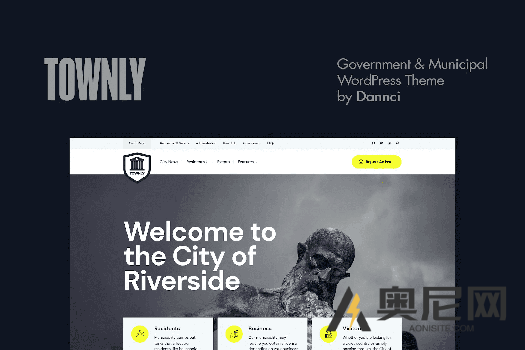Townly 主题- 政府和市政WordPress主题 Townly 主题- 政府和市政WordPress主题