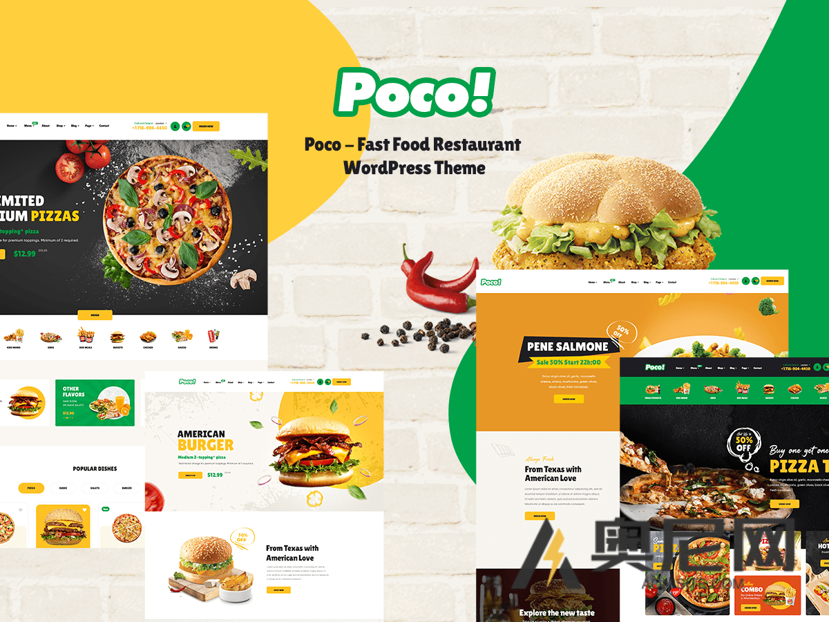 Poco主题-快餐店 线上销售WordPress 主题 Poco主题-快餐店 线上销售WordPress 主题