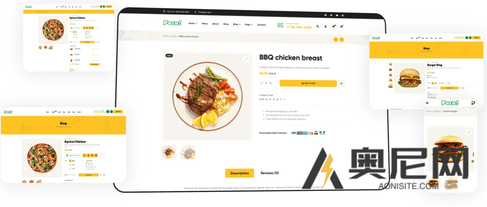Poco主题-快餐店 线上销售WordPress 主题 Poco主题-快餐店 线上销售WordPress 主题