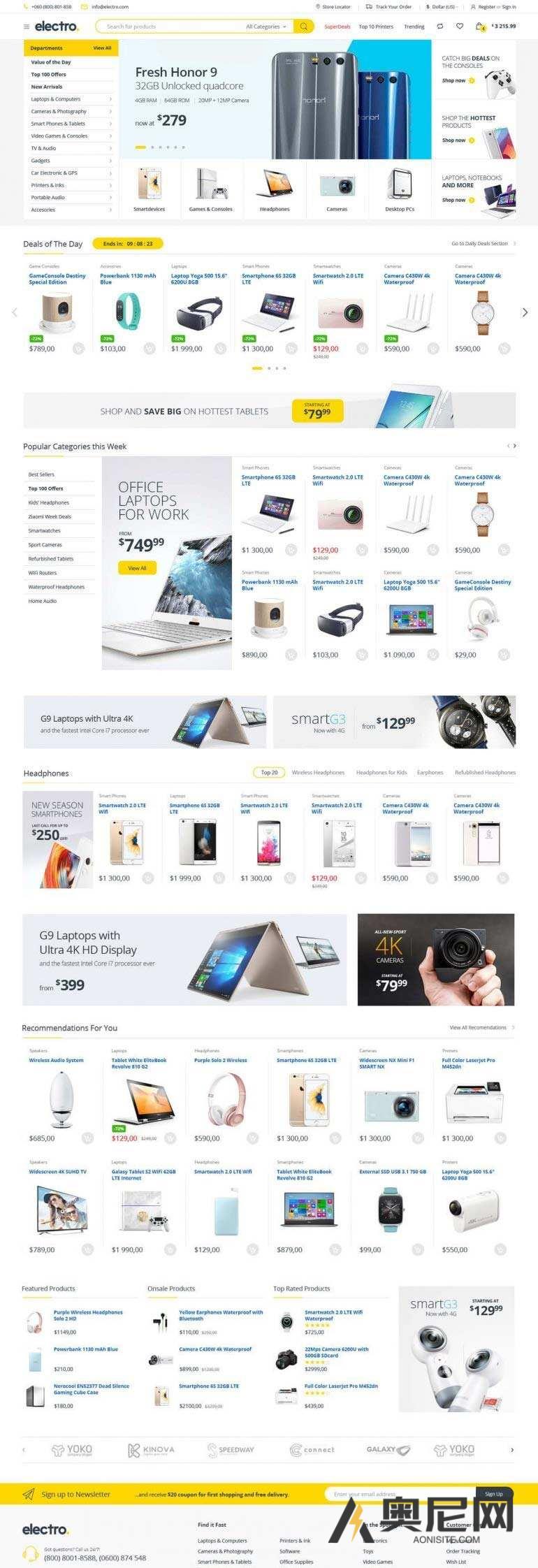 Electro 主题汉化版 -电子电器商店WooCommerce主题 Electro 主题汉化版 -电子电器商店WooCommerce主题