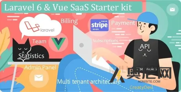 SaaSWeb， Laravel 6 & vue SaaS 入门套件 v2.