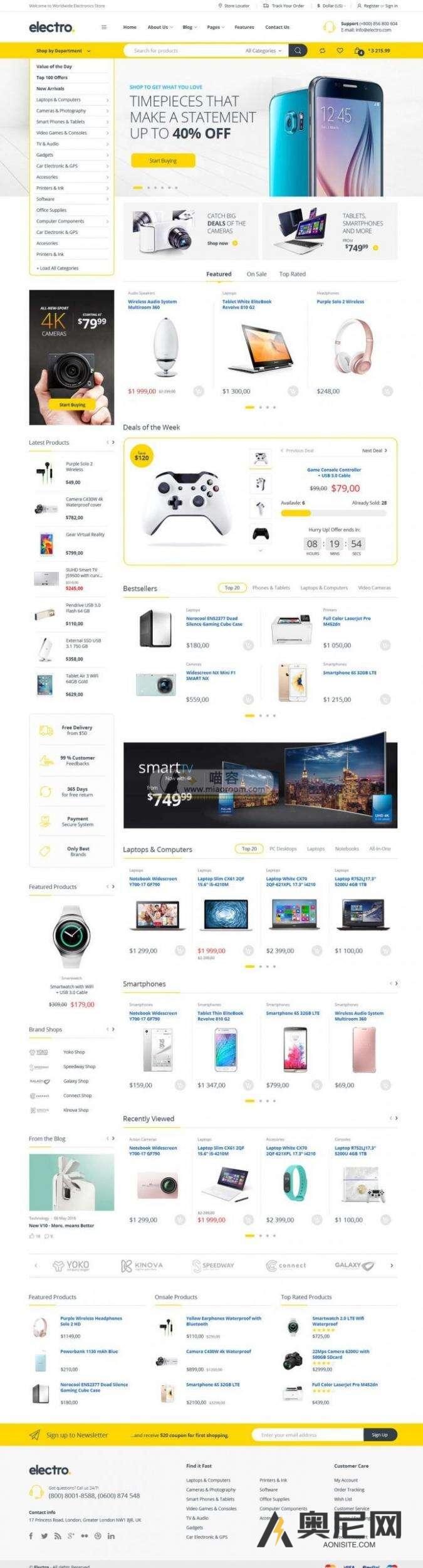 Electro 主题汉化版 -电子电器商店WooCommerce主题 Electro 主题汉化版 -电子电器商店WooCommerce主题