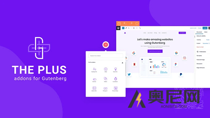 The Plus Addons for Block Editor Pro  汉化版-Gutenberg古腾堡功能增强wordpress插件