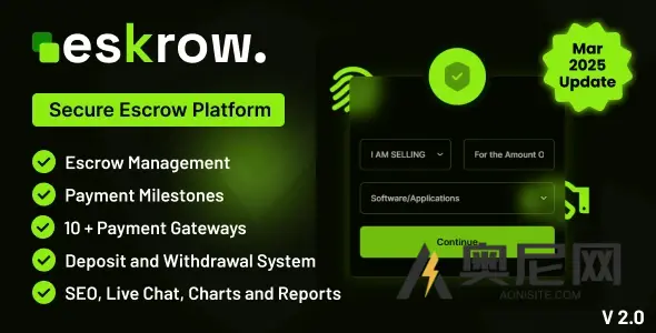 Eskrow v2.0 – 安全的托管平台 Eskrow v2.0 – 安全的托管平台