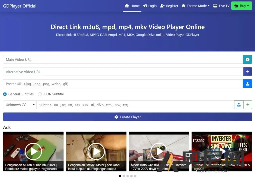 GDPlayer.To Google Drive Video Player PHP 脚本 v4.6.5