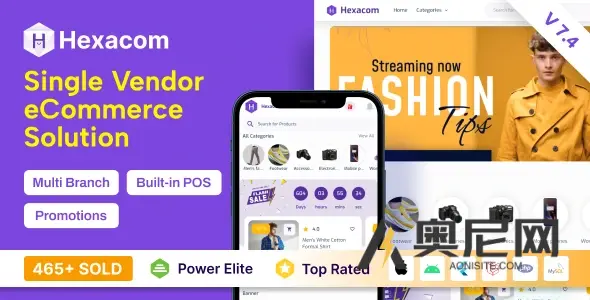 Hexacom v7.6 – 带有网站、管理面板和 Delivery Boy 应用程序的单一供应商电子商务应用程序 Hexacom v7.6 – 带有网站、管理面板和 Delivery Boy 应用程序的单一供应商电子商务应用程序