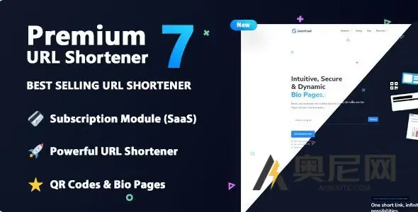 高级URL缩短器v7.6 - 链接缩短器，生物页面和二维码