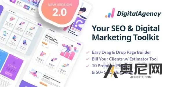 SEO WP v3.7.3 – 数字营销机构 WordPress 主题