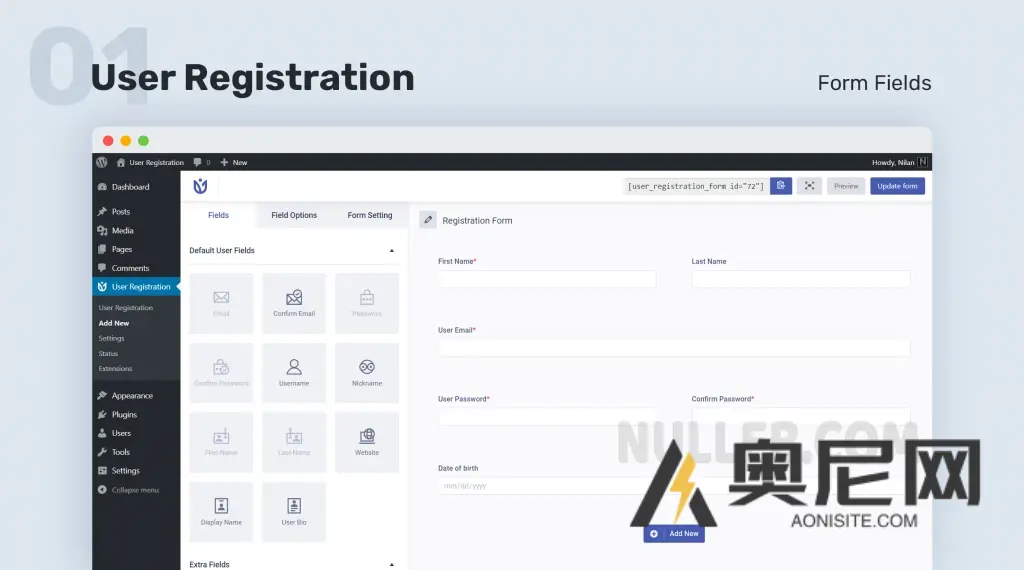 用户注册专业版 v5.1.3 – WordPress 的自定义注册表、登录名和用户配置文件