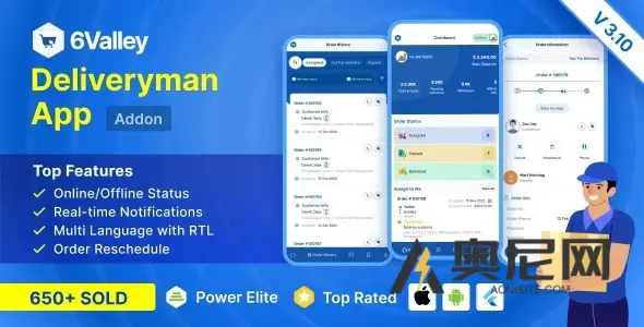 6Valley 电子商务 – 送货员 Flutter 应用 v4.1 6Valley 电子商务 – 送货员 Flutter 应用 v4.1