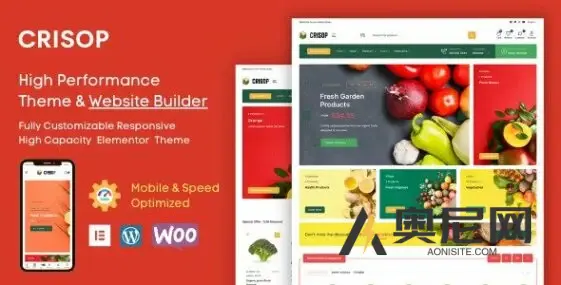 Crisop v1.1.7 - Elementor杂货店和食品WooCommerce主题