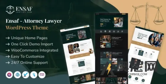 Ensaf v1.0 – 律师 WordPress 主题 Ensaf v1.0 – 律师 WordPress 主题