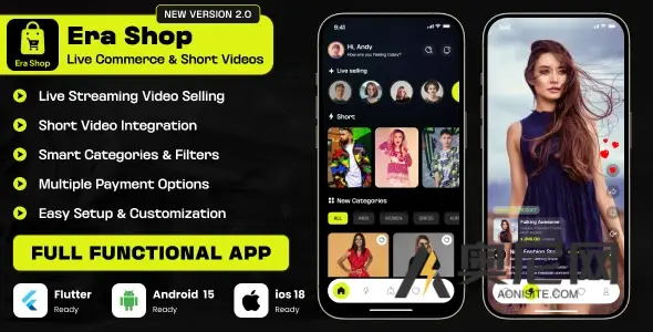 时代商店 v2.0.0 – 直播、基于短视频的电子商务商店多供应商