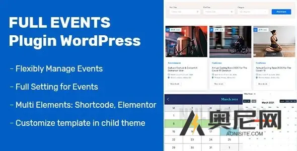 FullEvents v1.2.6 – 事件插件 WordPress