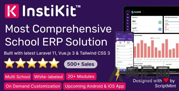 InstiKit School v4.9.0 - 学校管理系统和学校ERP