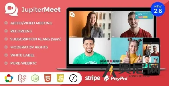 JupiterMeet v2.9.3 – 使用ChatGPT和SaaS的白标视频会议 JupiterMeet v2.9.3 – 使用ChatGPT和SaaS的白标视频会议