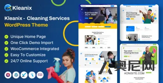 Kleanix v1.0 – 清洁服务 WordPress 主题
