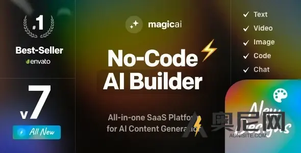 MagicAI v8.0 – OpenAI 内容、文本、图像、视频、聊天、语音和代码生成器作为 SaaS