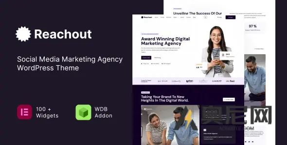 Reachout v4.0 – 社交媒体营销机构 WordPress 主题 Reachout v4.0 – 社交媒体营销机构 WordPress 主题