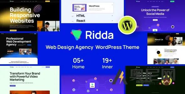 Ridda v1.0.5 – 网页设计机构 WordPress 主题 Ridda v1.0.5 – 网页设计机构 WordPress 主题