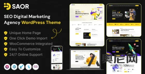 Saor v1.0.0 – SEO 数字营销机构 WordPress 主题