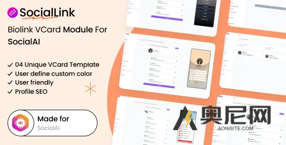 SocialLink v1.0 – 用于 SocialAI 的 Biolink VCard 模块 SocialLink v1.0 – 用于 SocialAI 的 Biolink VCard 模块