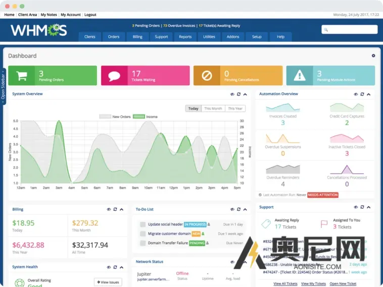 WHMCS v8.12.1 - 网页托管计费和自动化平台