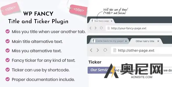 WP Fancy Title and Ticker WordPress 插件 v1.8.0