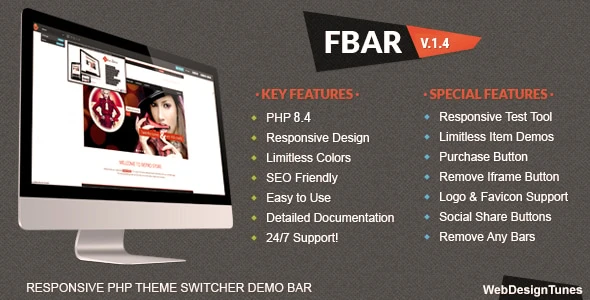 FBar v1.4 – 响应式 PHP 主题切换器演示栏 FBar v1.4 – 响应式 PHP 主题切换器演示栏