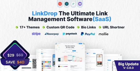 Linkdrop v3.8.1 – SaaS 链接管理工具