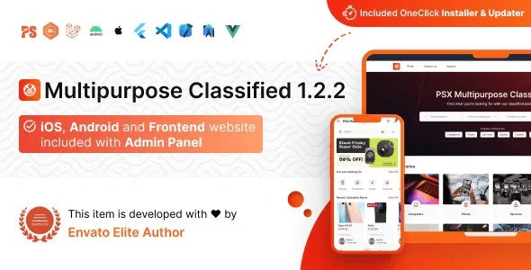带有 Laravel 管理面板的 PSX 多用途分类 Flutter 应用程序 v1.5.3