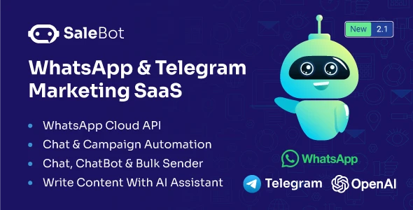 SaleBot v3.3.0 – WhatsApp和Telegram营销SaaS – ChatBot和批量发送器