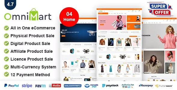 OmniMart v6.1 – 电子商务 CMS |Laravel 电子商务脚本