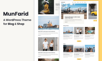 Munfarid 汉化版- 基于Gutenberg古藤版的专业博客WordPress主题(适配商城)