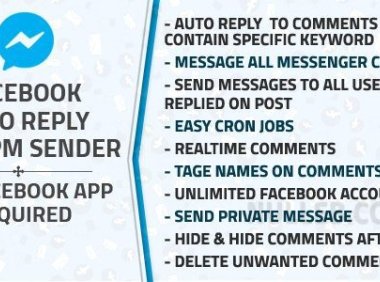 Facebook自动回复和批量私人消息发送器v1.1