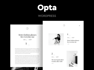 Opta – 简洁风格的作品集和摄影主题wordpress主题