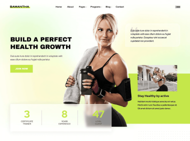 Samantha 汉化版-  健身与健身房 Elementor WordPress主题