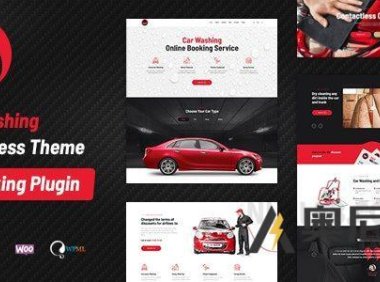 Aqualine v2.0.0 – 带有预订系统 WordPress 主题的洗车服务