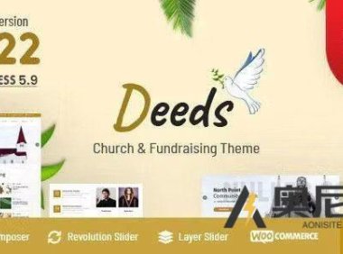 Deeds v10.3 – 最佳响应式非营利性教堂 WordPress 主题