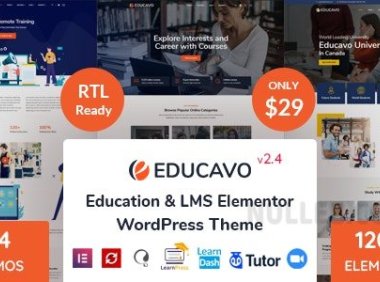 Educavo v3.2.5 - 在线课程和教育WordPress主题