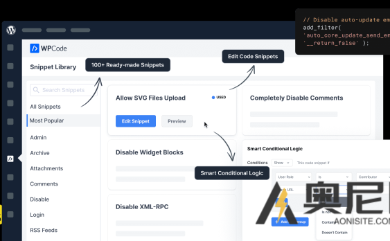 WPCode Pro 汉化版 – WordPress代码片段管理插件（含附加组件）