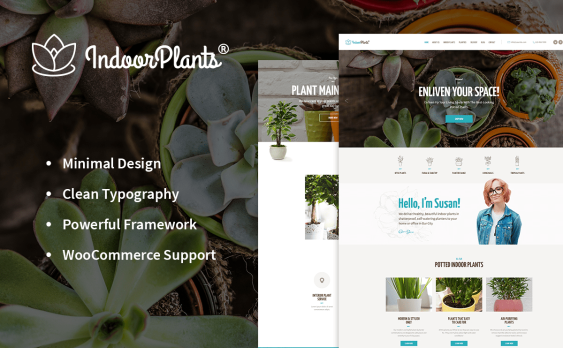 Indoor Plants 主题-室内植物商店和园艺wordpress主题