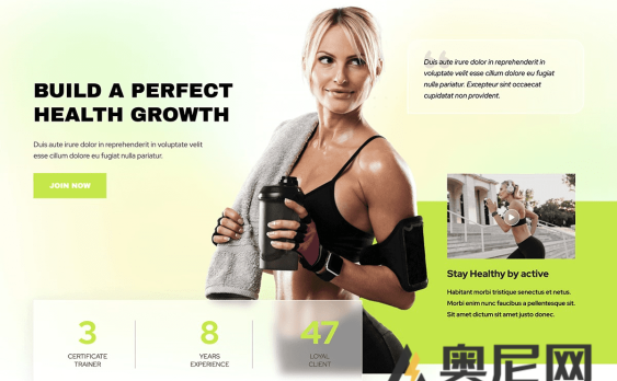 Samantha 汉化版-  健身与健身房 Elementor WordPress主题