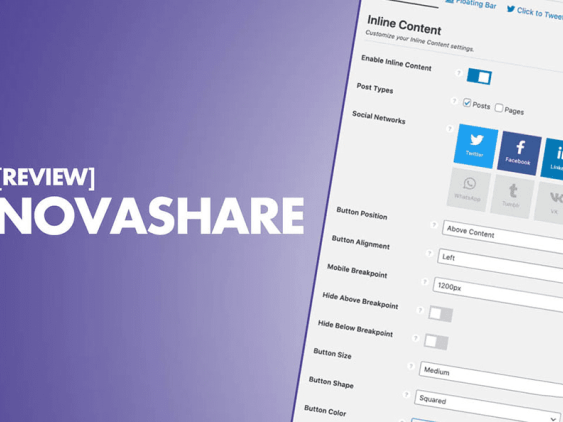 Novashare  插件汉化版– 轻量级WordPress社交分享插件